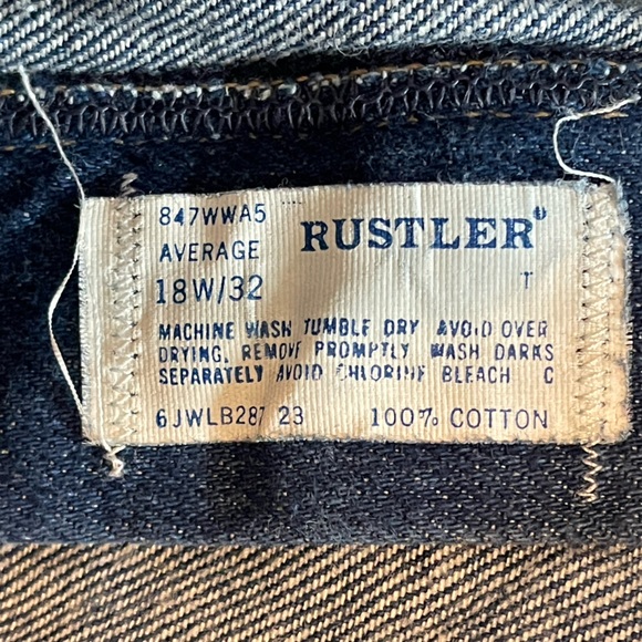 Vintage Rustler Denim High-Waisted Jean Shorts Sz L (12) - Picture 3 of 6